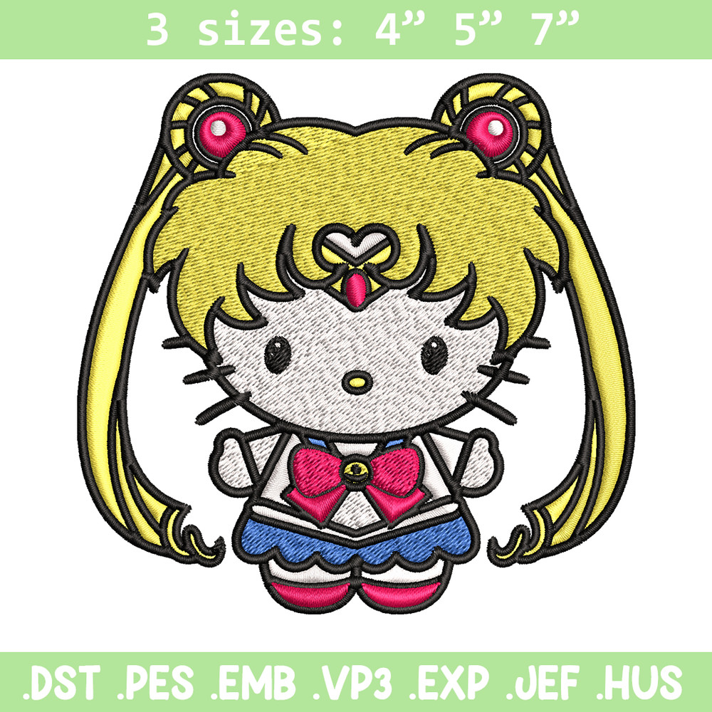Hallokitty Sailor Moon Embroidery design, Hallokitty Embroidery, cartoon design, Embroidery File, Digital download..jpg