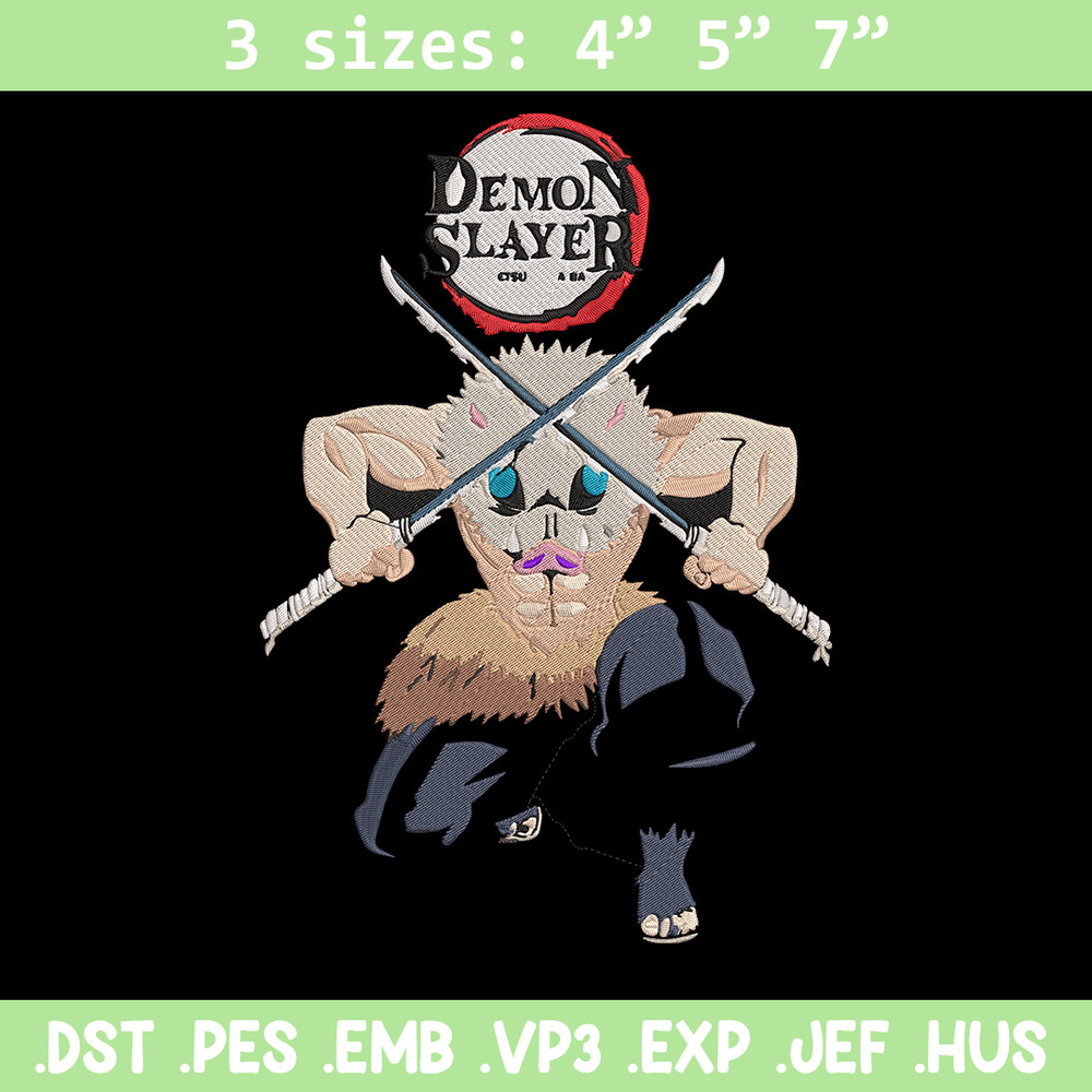 Hashibira Inosuke Embroidery Design, Demon slayer Embroidery, Embroidery File, Anime Embroidery,Digital download..jpg