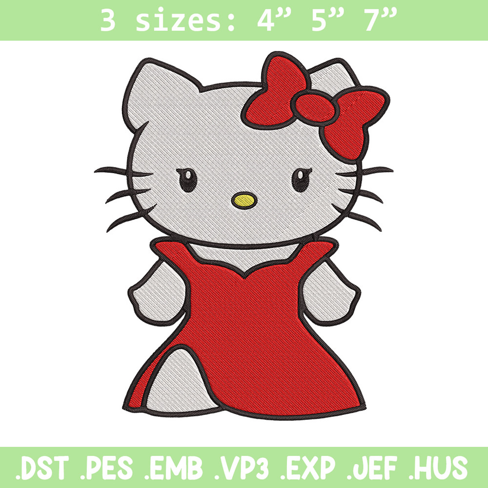 Hello kitty dress Embroidery Design, Hello kitty Embroidery, Embroidery File, Anime Embroidery, Digital download.jpg