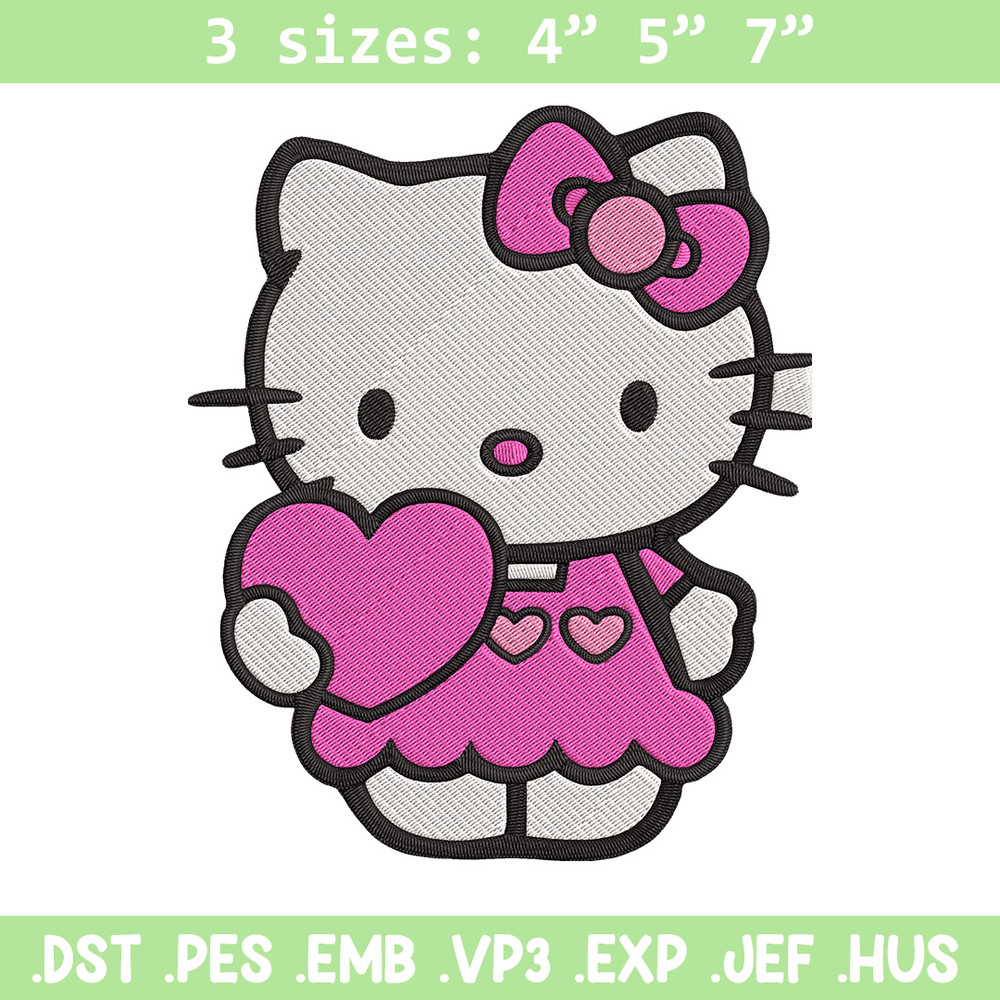 Hello kitty heart Embroidery Design, Hello kitty Embroidery, Embroidery File, Anime Embroidery, Digital download.jpg