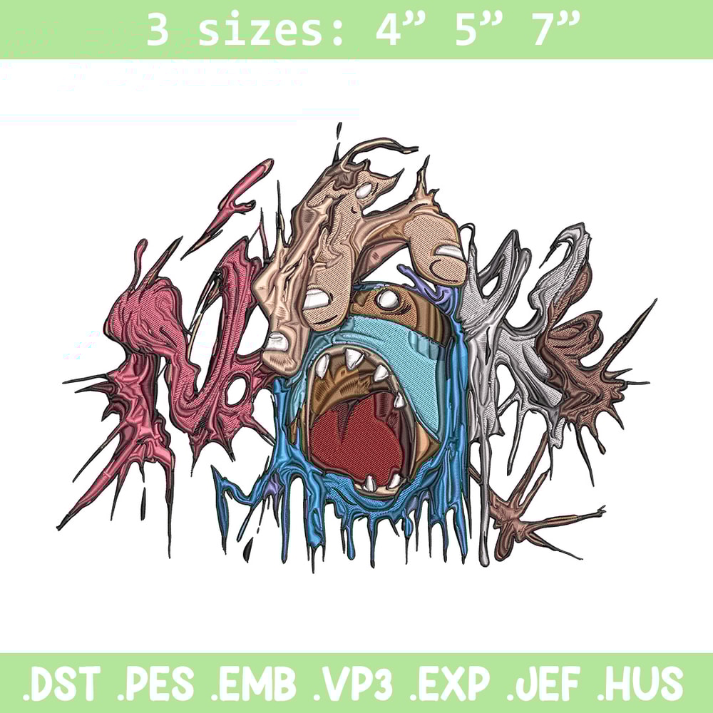 Horror logo Embroidery Design, Horror Embroidery, Embroidery File, Anime Embroidery, Anime shirt, Digital download.jpg