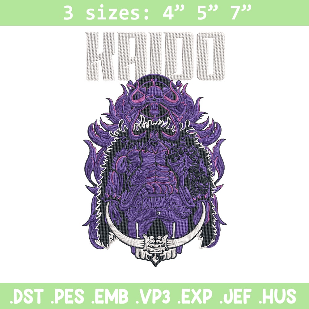 Kaido poster Embroidery Design,One piece Embroidery, Embroidery File, Anime Embroidery, Anime shirt, Digital download.jpg