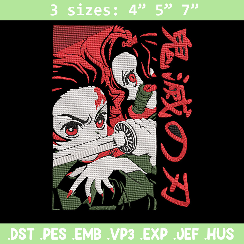 Kamado Tanjiro Embroidery Design, Demon slayer Embroidery, Embroidery File, Anime Embroidery, Digital download.jpg
