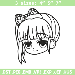 kanao face embroidery design, demon slayer embroidery, embroidery file, anime embroidery, digital download