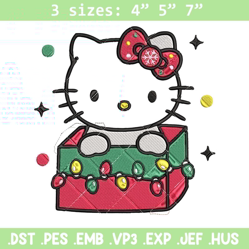 Kitty chrismas Embroidery Design, Hello kitty Embroidery, Embroidery File, Anime Embroidery,Anime shirt,Digital download.jpg