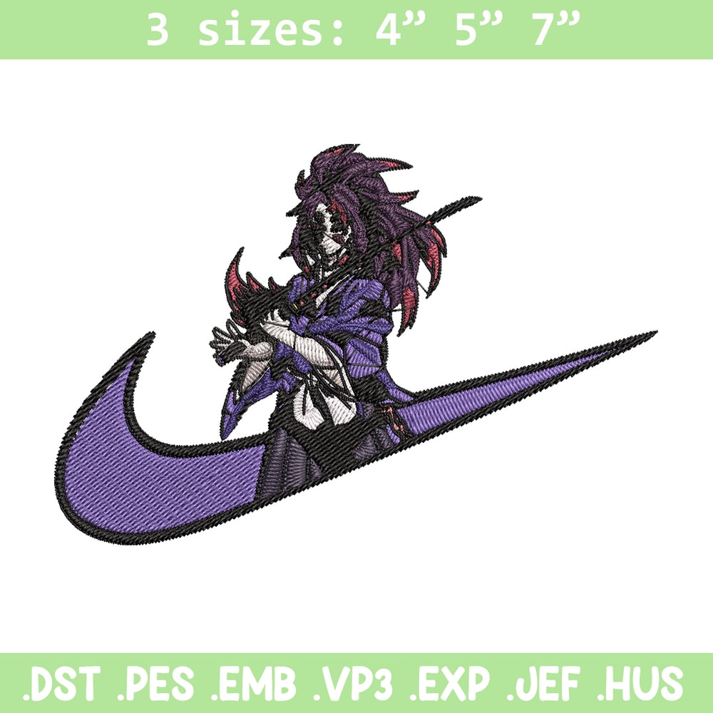 Kokushibo Embroidery Design, Demon slayer Embroidery, Embroidery File, Nike Embroidery, Anime shirt, Digital download.jpg