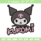 Kuromi logo Embroidery Design, Hello kitty Embroidery, Embroidery File, Anime Embroidery, Anime shirt, Digital download..jpg