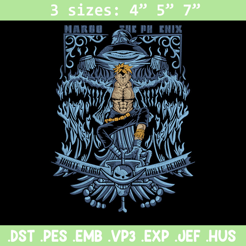 Marco poster Embroidery Design,One piece Embroidery, Embroidery File, Anime Embroidery, Anime shirt, Digital download.jpg