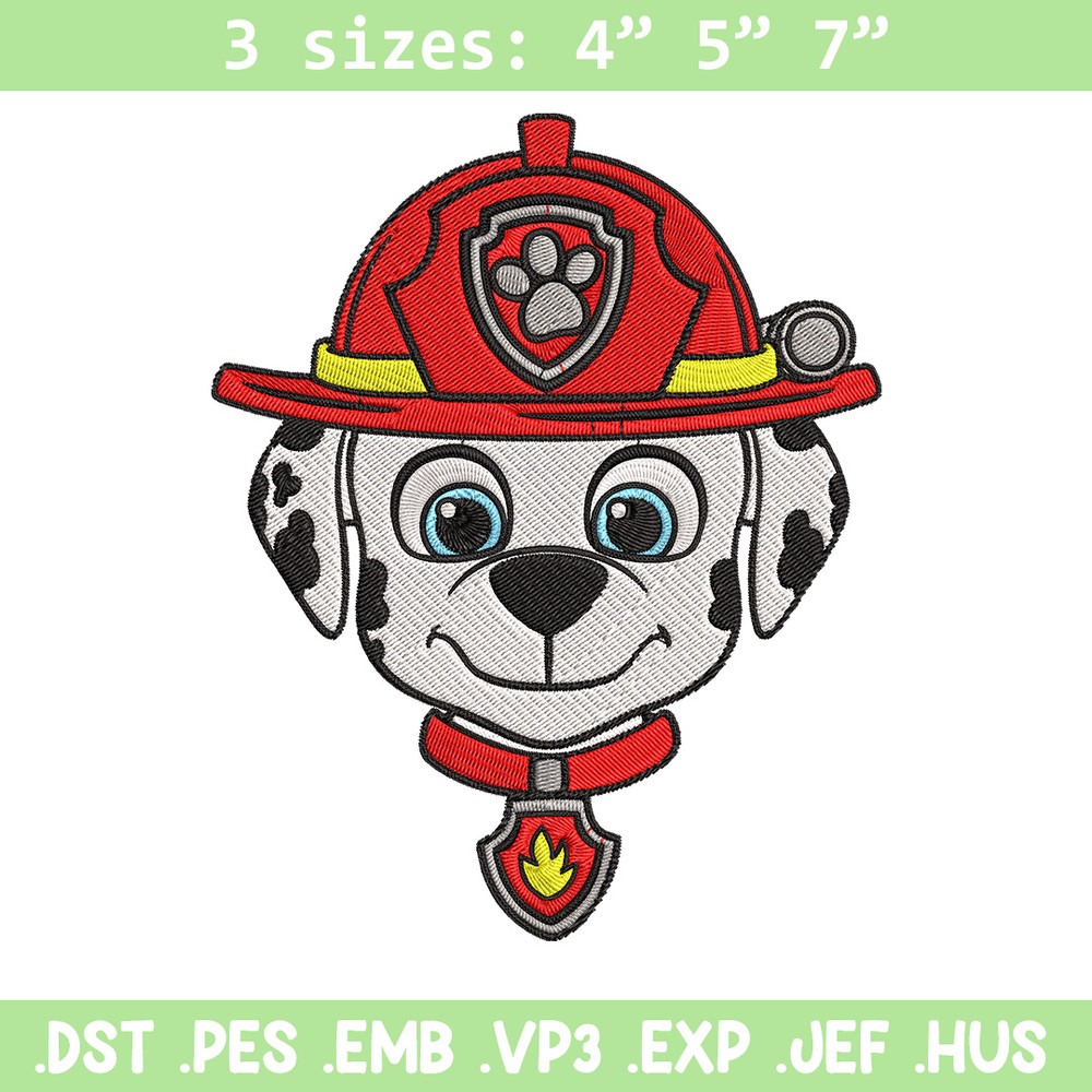 Marshall dog Embroidery Design, Paw patrol Embroidery, Embroidery File, Anime Embroidery, Anime shirt, Digital download.jpg