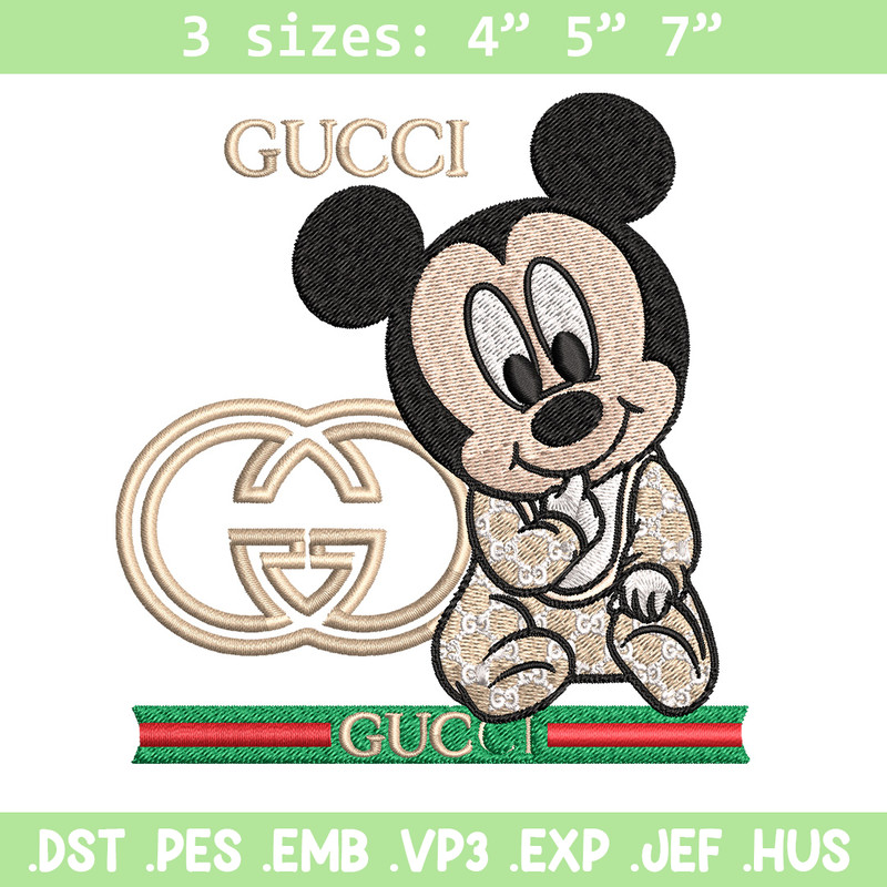 Mickey baby Embroidery Design, Gucci Embroidery, Embroidery File, Logo shirt, Sport Embroidery, Digital download..jpg