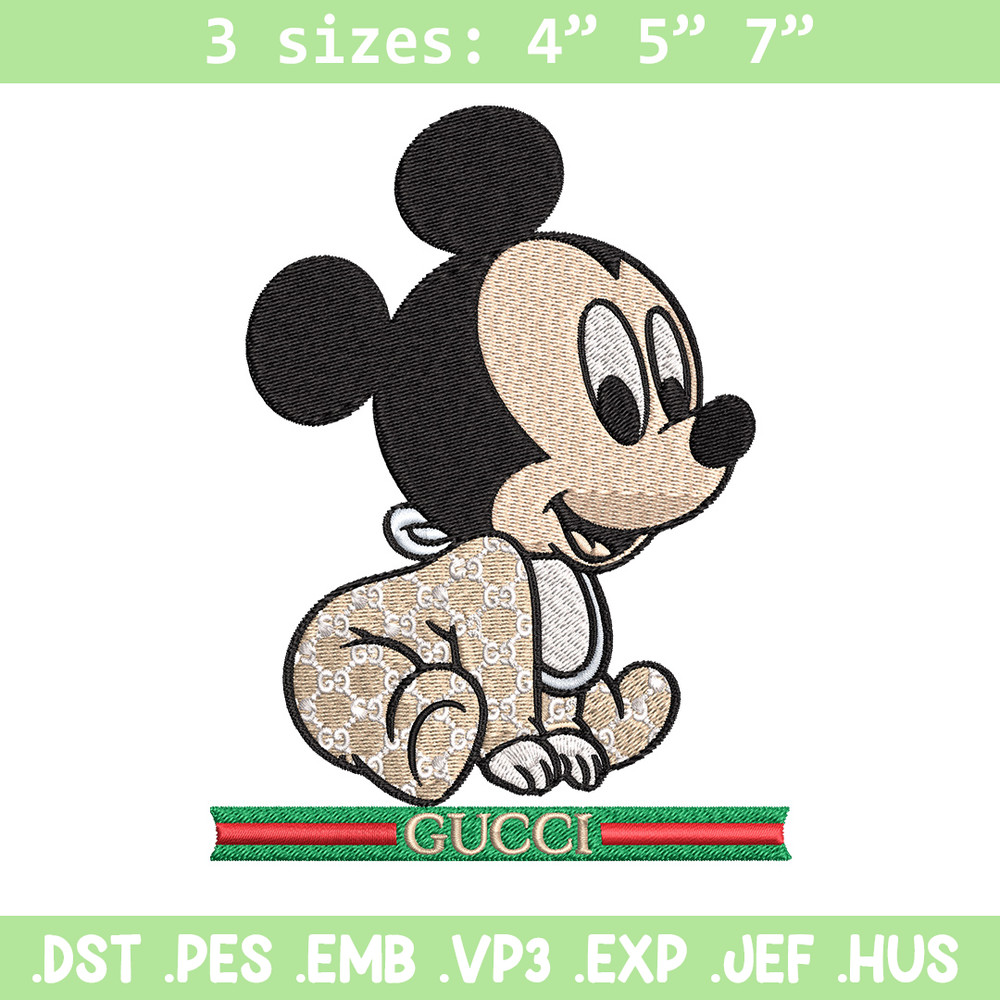Mickey baby gucci Embroidery Design, Gucci Embroidery, Embroidery File, Logo shirt, Sport Embroidery, Digital download.jpg