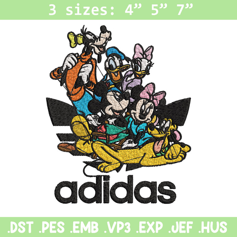Mickey friends Embroidery Design, Adidas Embroidery, Brand Embroidery, Embroidery File,Logo shirt,Digital download.jpg