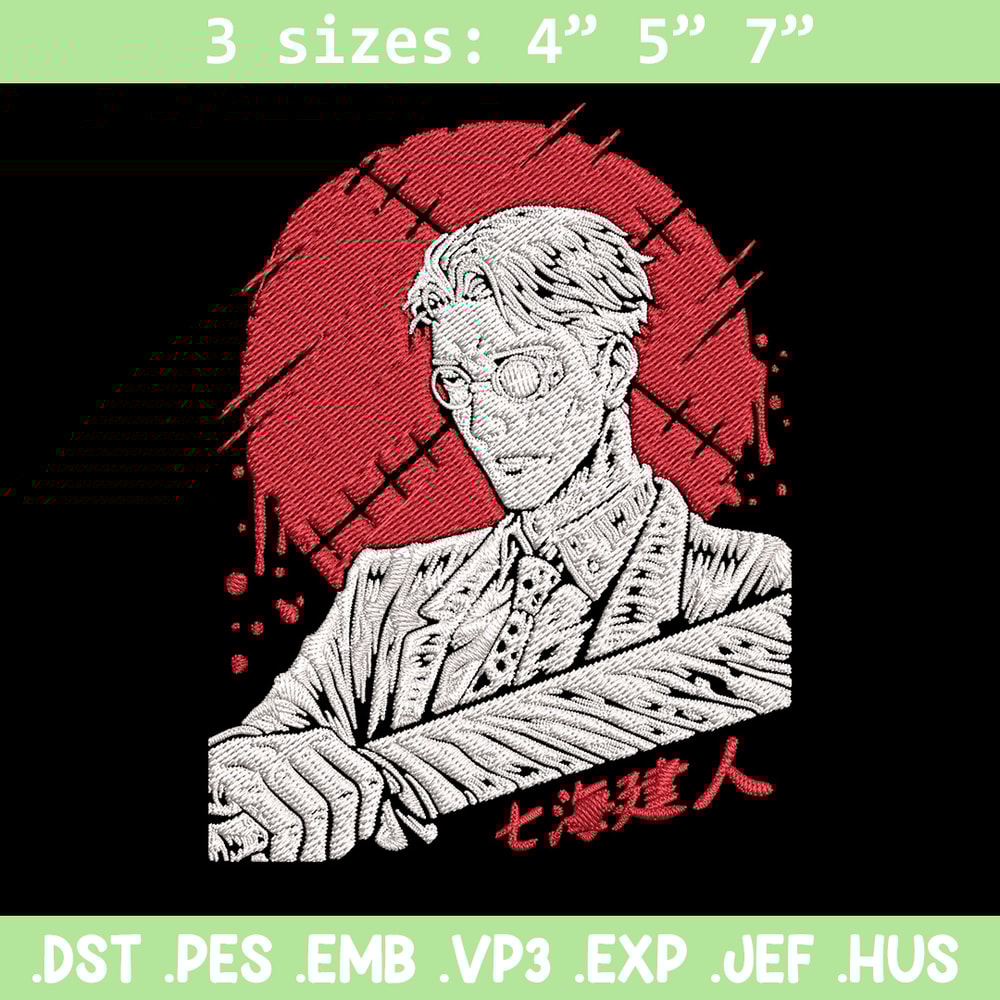 Nanami poster Embroidery Design, Jujutsu Embroidery, Embroidery File, Anime Embroidery, Anime shirt, Digital download.jpg