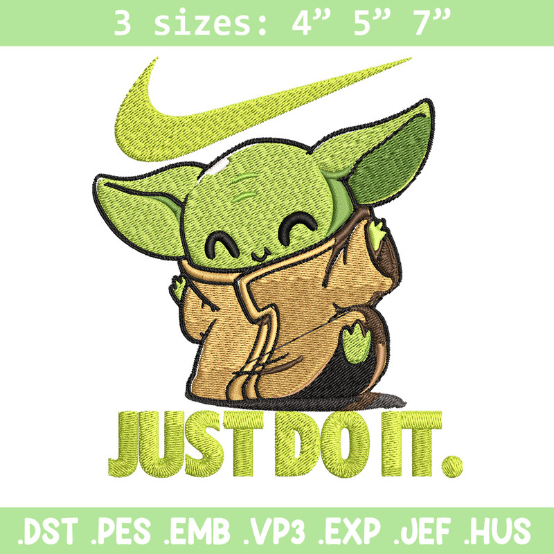 Nike Baby Yoda Embroidery design, Nike Baby Yoda cartoon Embroidery, Nike design, Embroidery file, Instant download..jpg
