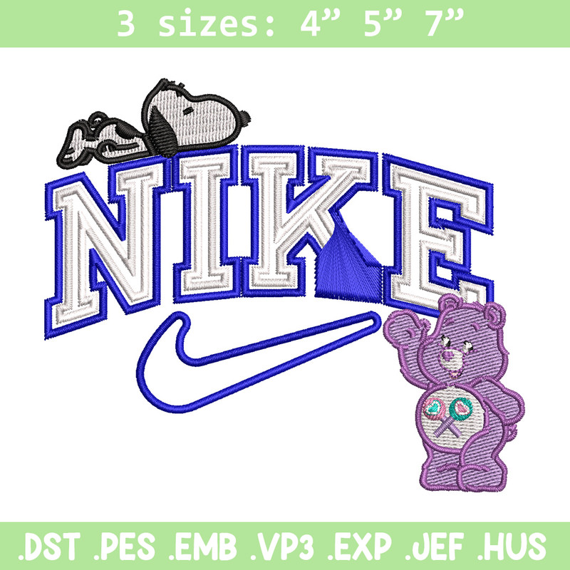 Nike bear dog embroidery design, Cartoon embroidery, Nike design, Embroidery shirt, Embroidery file,Digital download.jpg