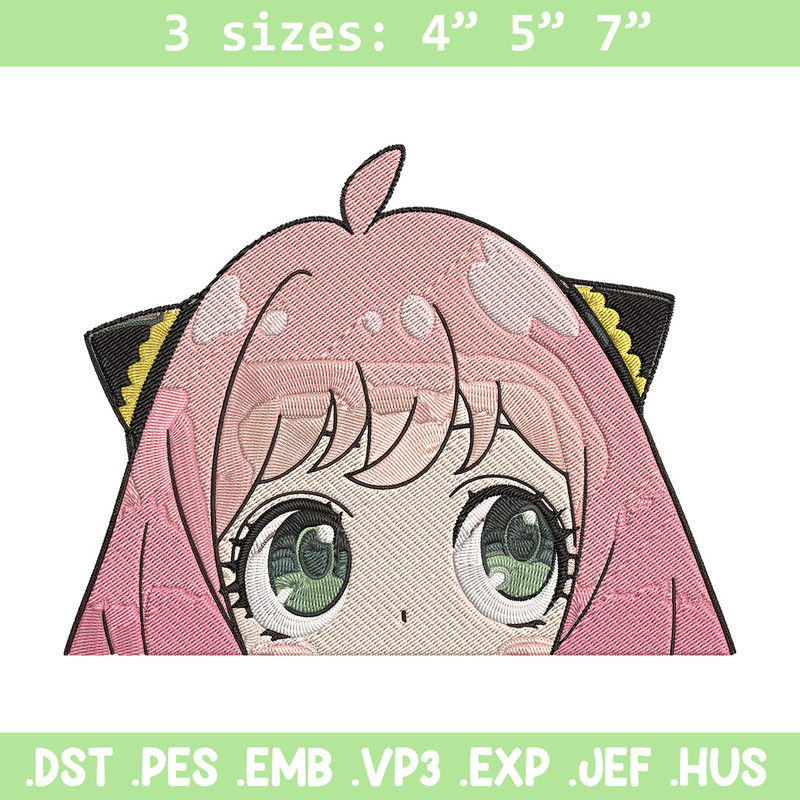 Anya Peek Embroidery Design, Spy x family Embroidery, Embroidery File, Anime Embroidery, Anime shirt, Digital download..jpg