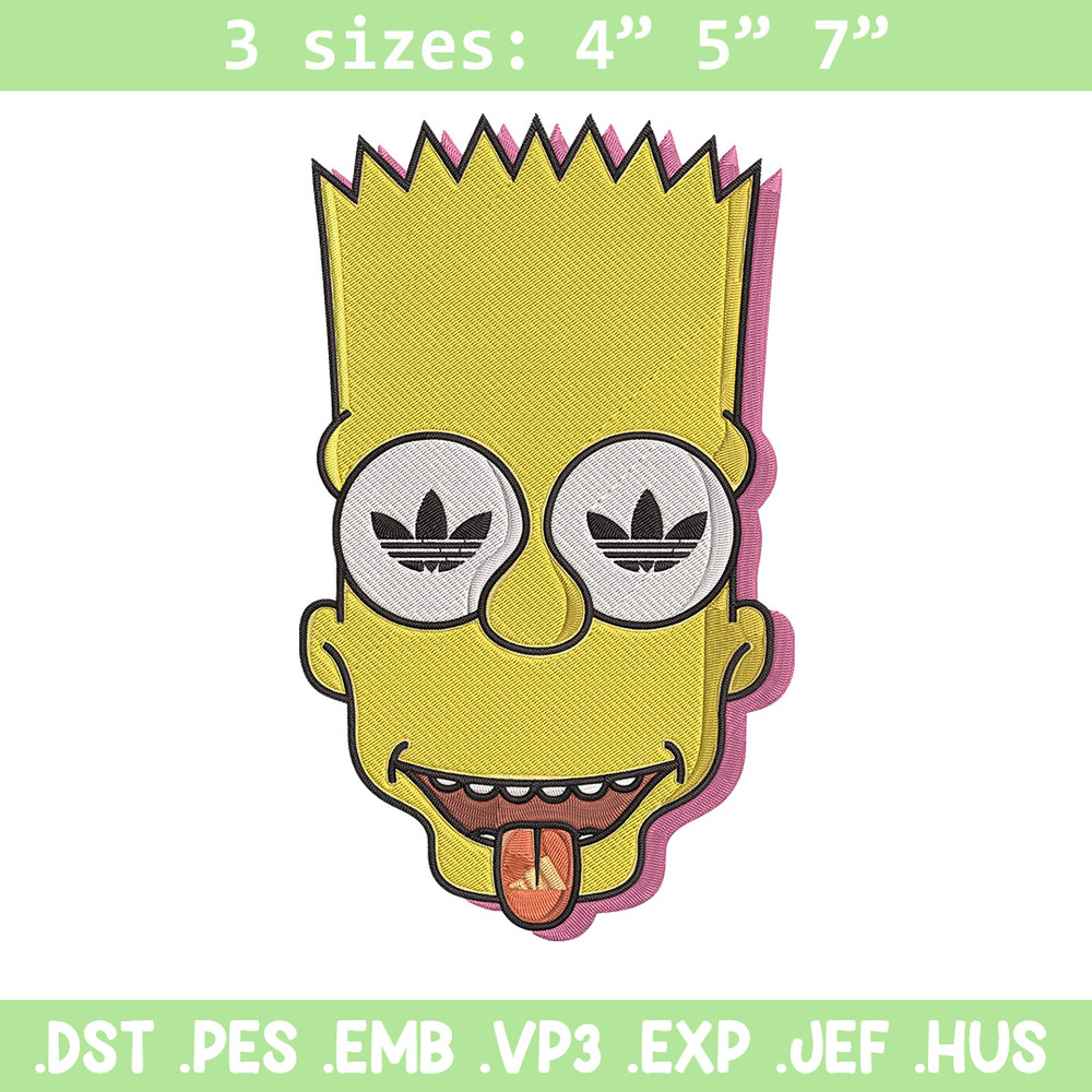 Bart x adidas Embroidery Design, Simpson Embroidery, Embroidery File, Adidas Embroidery, Anime shirt, Digital download.jpg