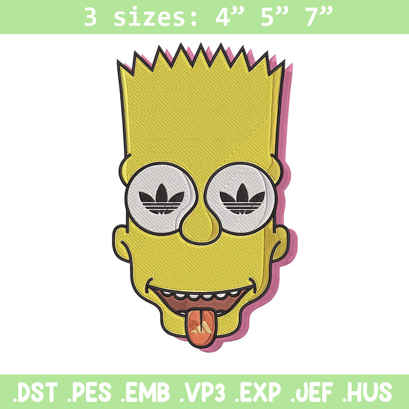 Bart x adidas Embroidery Design, Simpson Embroidery, Embroidery File, Adidas Embroidery, Anime shirt, Digital download.jpg