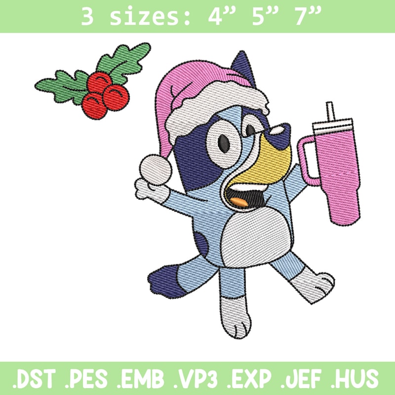Bluey chrismas embroidery design, Bluey embroidery, Chrismas design, Embroidery file, Embroidery shirt,Digital download.jpg