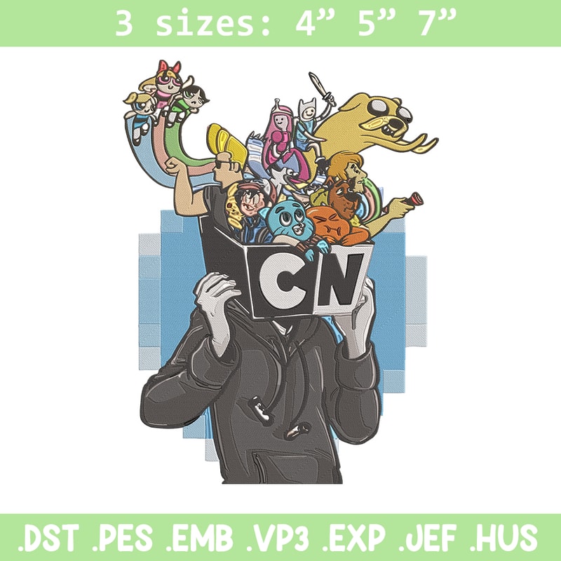 CN character Embroidery Design, CN cartoon Embroidery, Embroidery File, Anime Embroidery, Anime shirt, Digital download.jpg