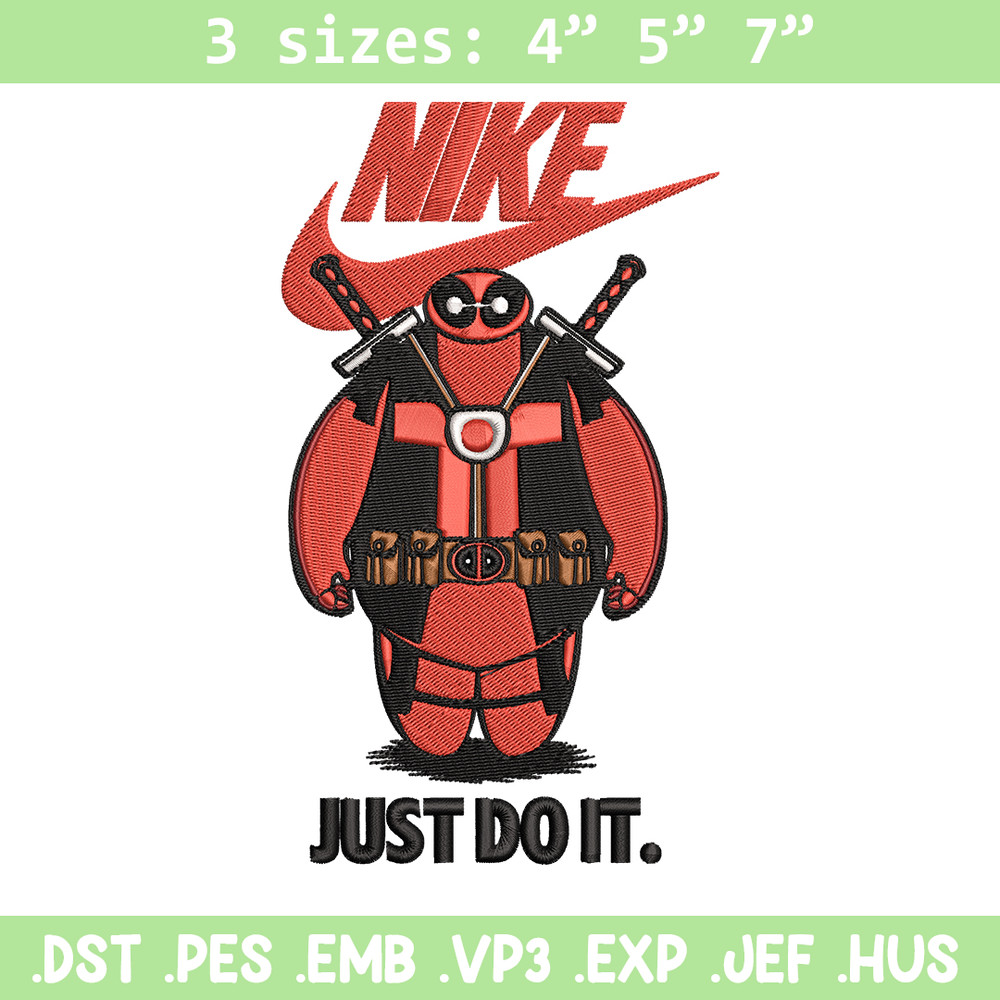Deadpool funny Nike Embroidery design, Deadpool funny Embroidery, Nike design, Embroidery file, Instant download..jpg