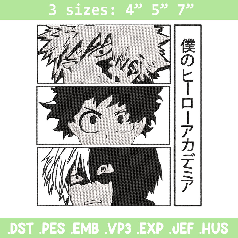 Deku friends Embroidery Design, Mha Embroidery, Embroidery File, Anime Embroidery, Anime shirt,Digital download..jpg