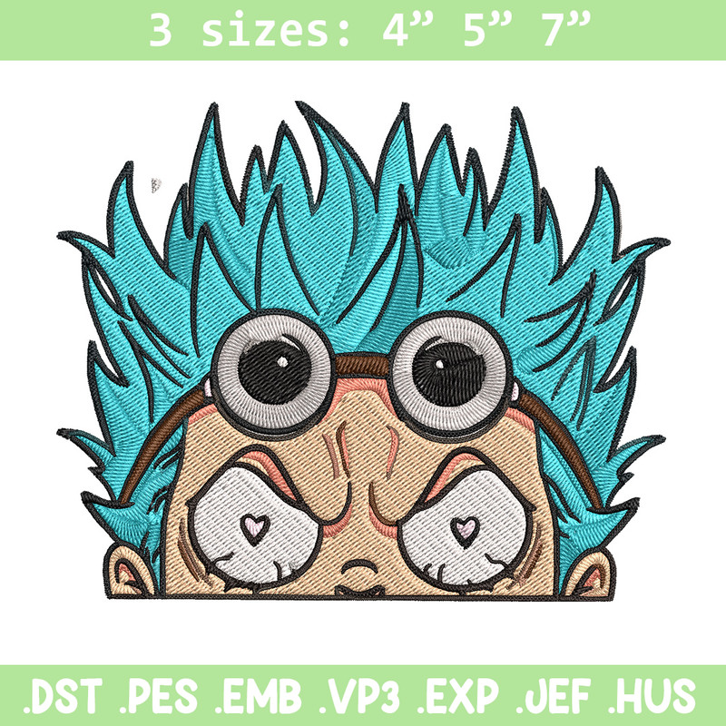 Franky Peeker Embroidery Design, One piece Embroidery, Embroidery File, Anime Embroidery, Anime shirt, Digital download.jpg