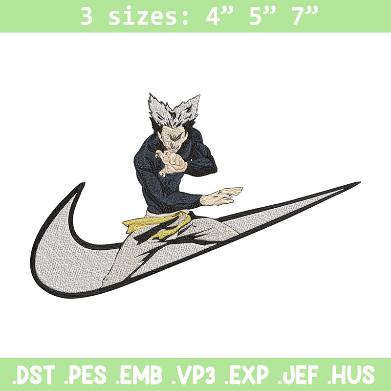 Garou x nike Embroidery Design, One punch man Embroidery, Embroidery File,Nike Embroidery, Anime shirt, Digital download.jpg