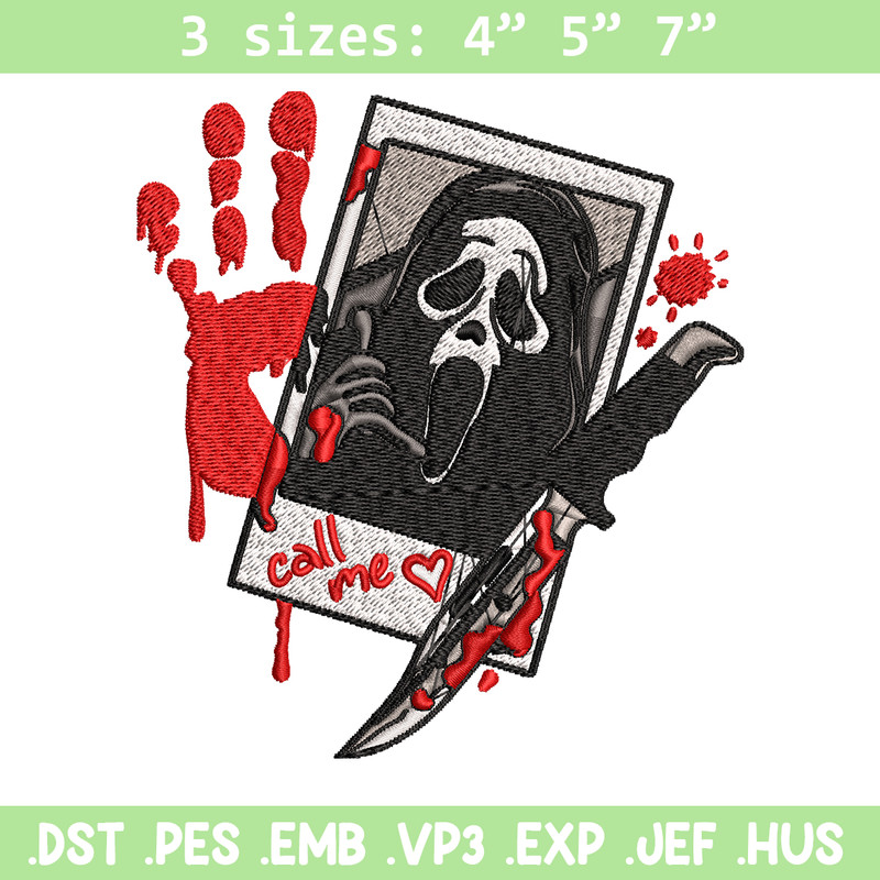 Ghost face Embroidery design, Ghost face horror Embroidery, horror design, Embroidery File, Digital download..jpg