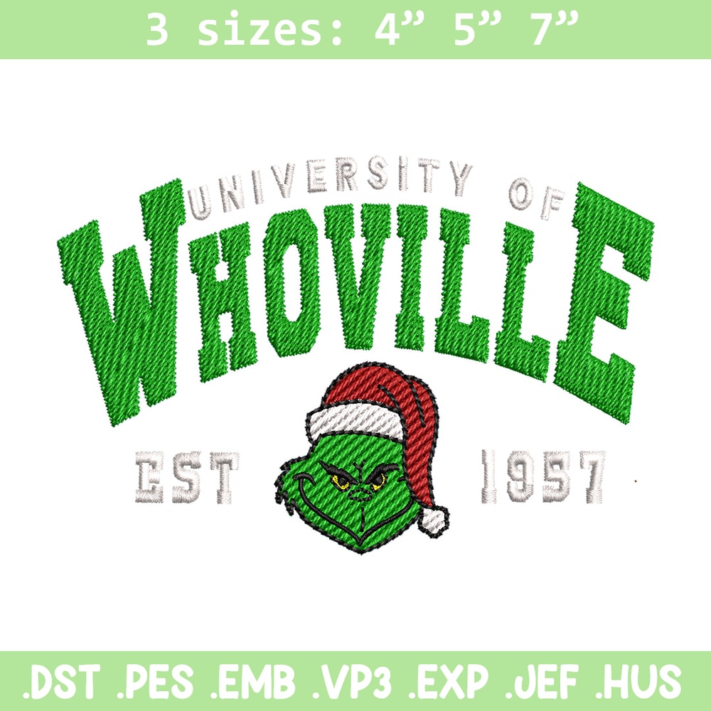 Grinch est1957 embroidery design, Grinch embroidery, Chrismas design, Embroidery file, Embroidery shirt,Digital download.jpg