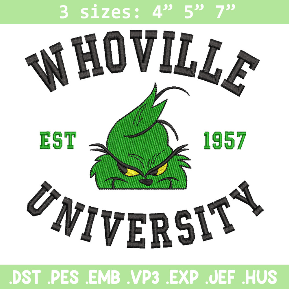 Grinch est1957 embroidery design,Grinch embroidery, Chrismas design, Embroidery file, Embroidery shirt, Digital download.jpg