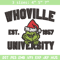 Grinch Whoville University Christmas Embroidery design, Grinch Christmas Embroidery, Grinch design, Digital download.jpg