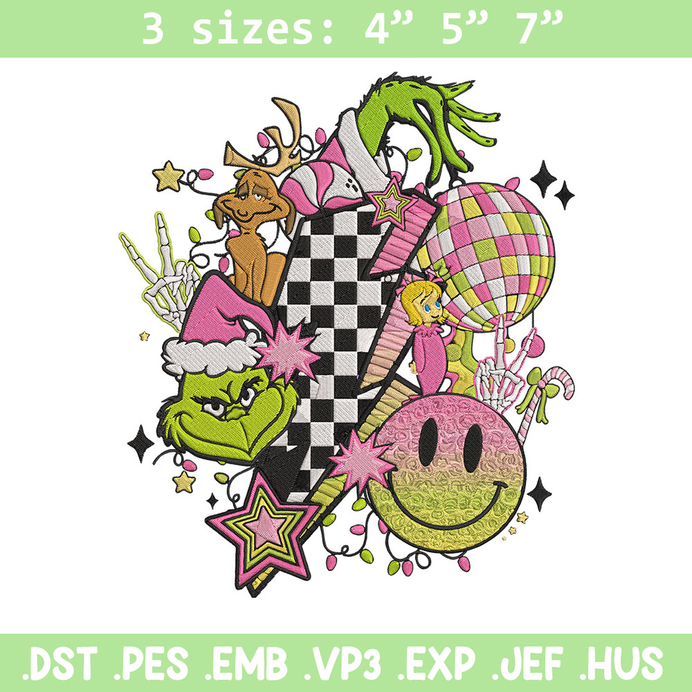 Grinch x smile icon Embroidery Design,Grinch Embroidery,Embroidery File,Chrismas Embroidery,Anime shirt,Digital download.jpg