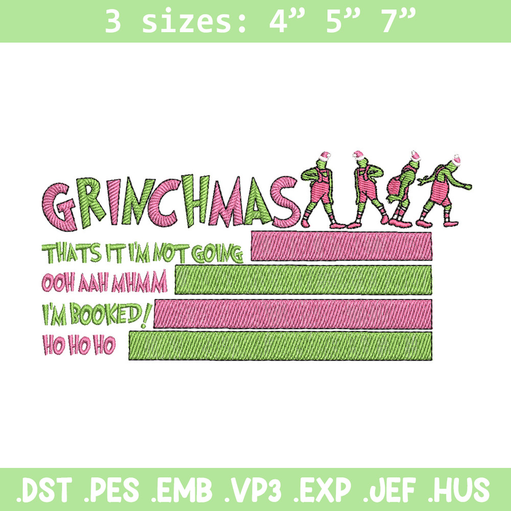 Grinchmas embroidery design, Chrismas design, Embroidery shirt, Embroidery file, Grinch embroidery, Digital download.jpg