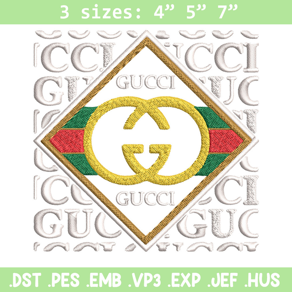 Gucci design Embroidery Design, Gucci Embroidery, Brand Embroidery, Logo shirt, Embroidery File, Digital download.jpg