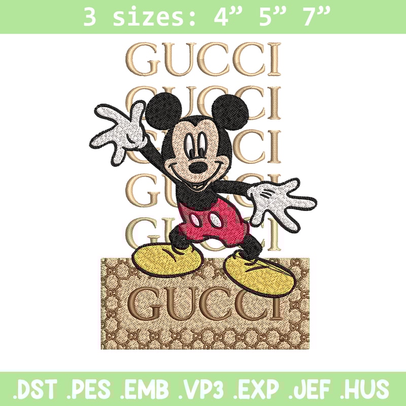 Gucci Mickey Mouse Embroidery design, Gucci Embroidery, Disney design, Embroidery File, cartoon shirt, Digital download..jpg