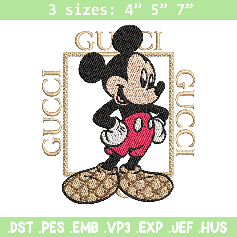 Gucci Mickey Mouse Embroidery design, Gucci Embroidery, Disney design, Embroidery File, cartoon shirt, Instant download..jpg