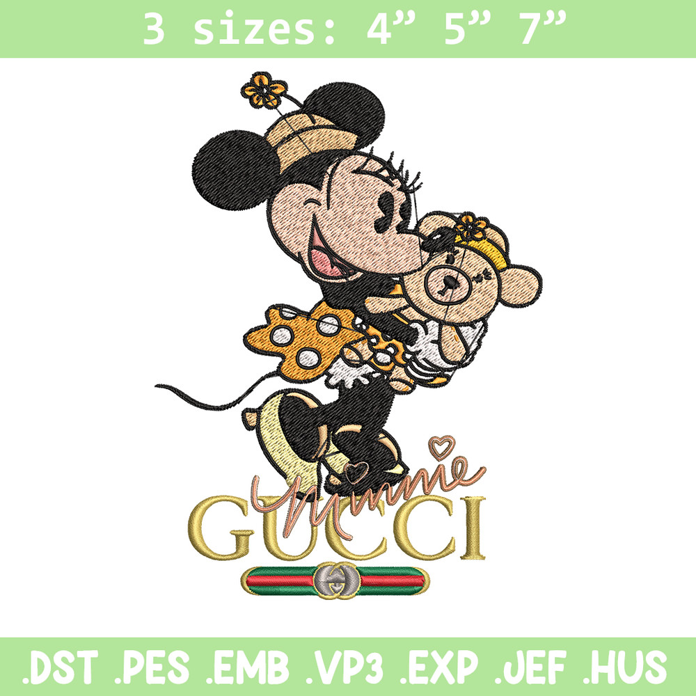Gucci Minnie mouse Embroidery design, Gucci Embroidery, Disney design, Embroidery File, cartoon shirt, Digital download..jpg