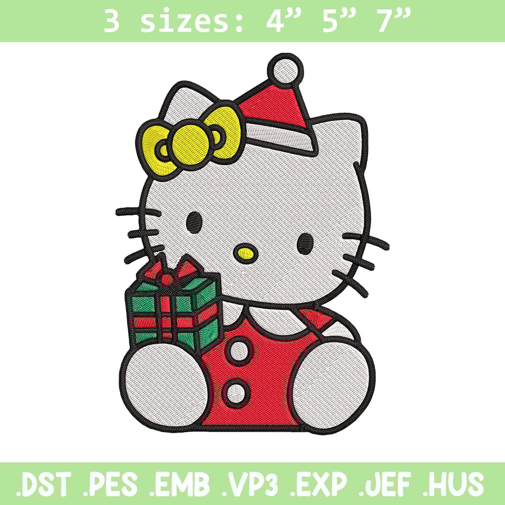 Hello kitty chrismas Embroidery Design, Hello kitty Embroidery, Embroidery File, Anime Embroidery, Digital download.jpg
