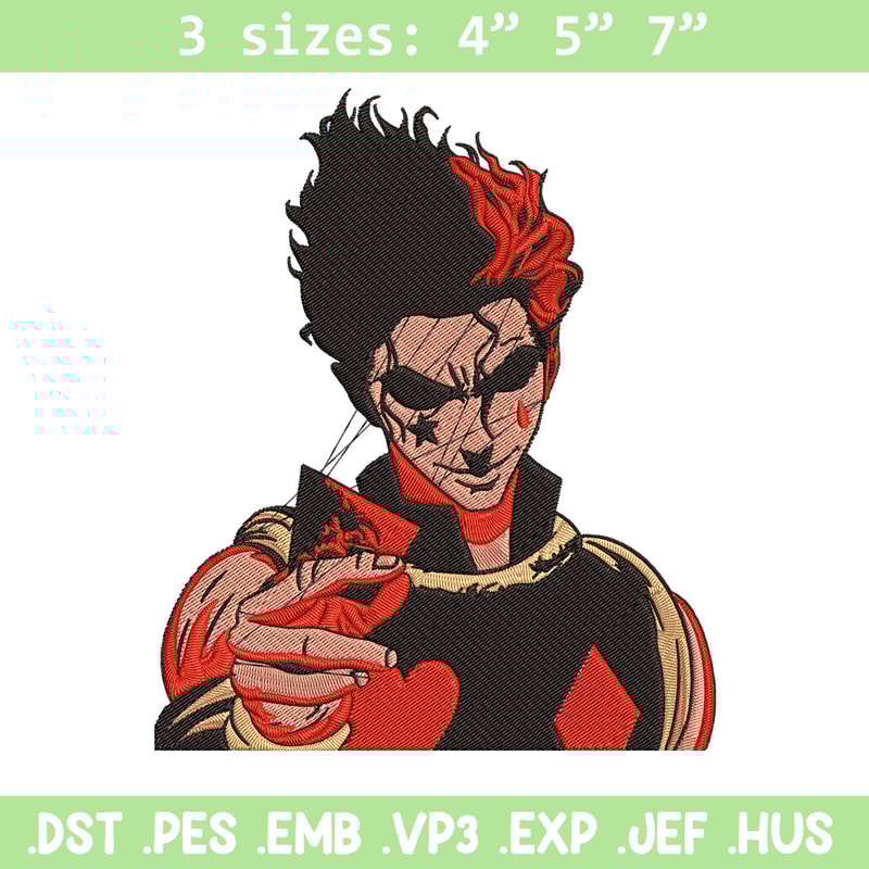 Hisoka Poster Embroidery Design, Hxh Embroidery, Embroidery File, Anime Embroidery, Anime shirt, Digital download.jpg