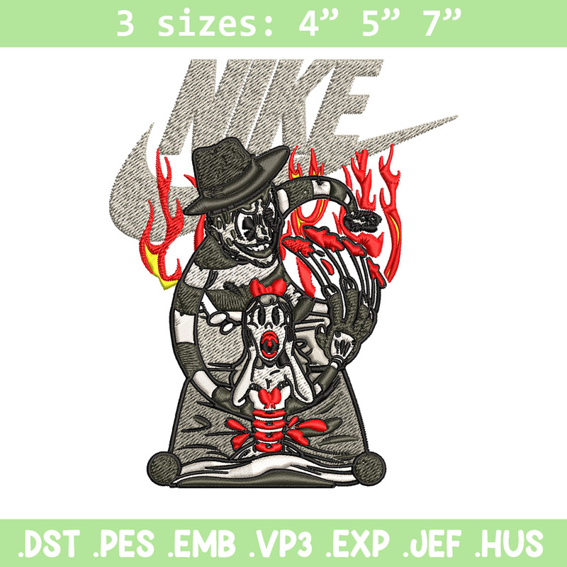 Horror cartoon Nike Embroidery design, cartoon Embroidery, Nike design, Embroidery file, logo shirt, Instant download..jpg