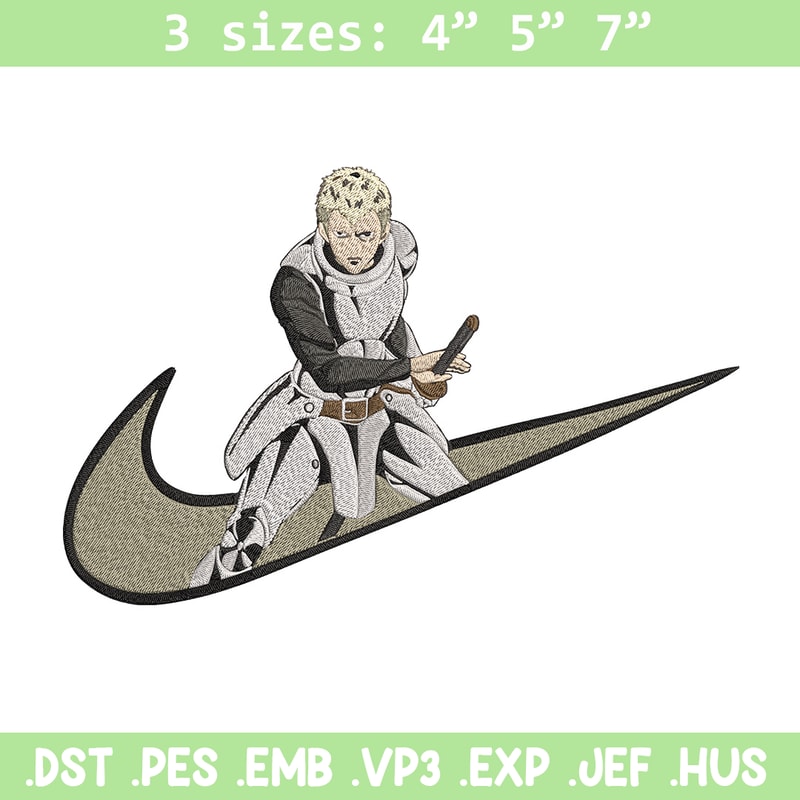 Iaian x nike Embroidery Design, One punch man Embroidery, Embroidery File, Nike Embroidery, Anime shirt,Digital download.jpg