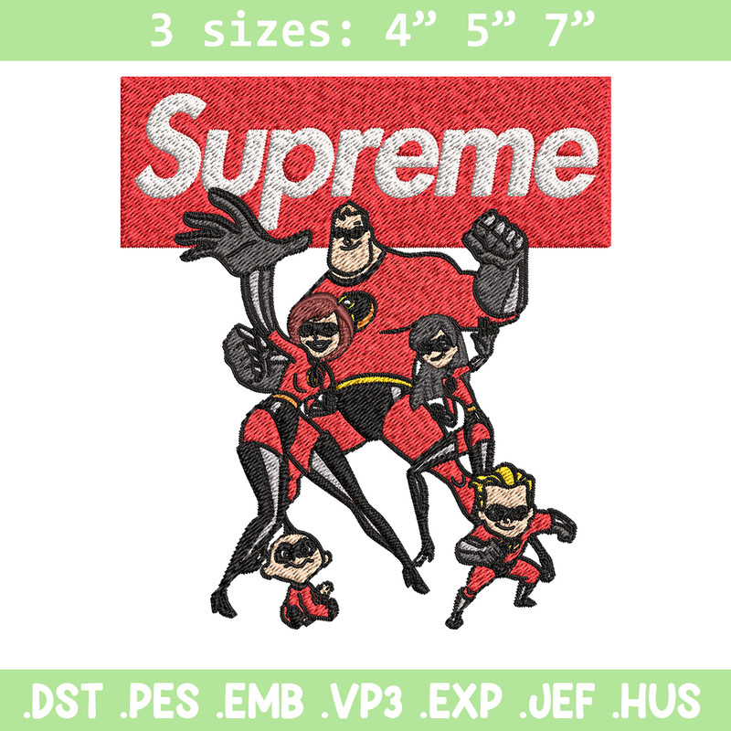 Incredibles supreme logo Embroidery design, supreme cartoon Embroidery, logo design, Embroidery File, Instant download..jpg