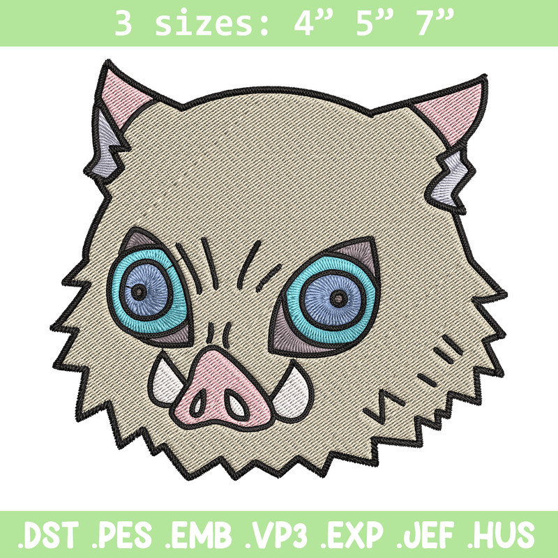 Inosuke sticker Embroidery Design, Demon slayer Embroidery, Embroidery File, Anime Embroidery, Digital download.jpg