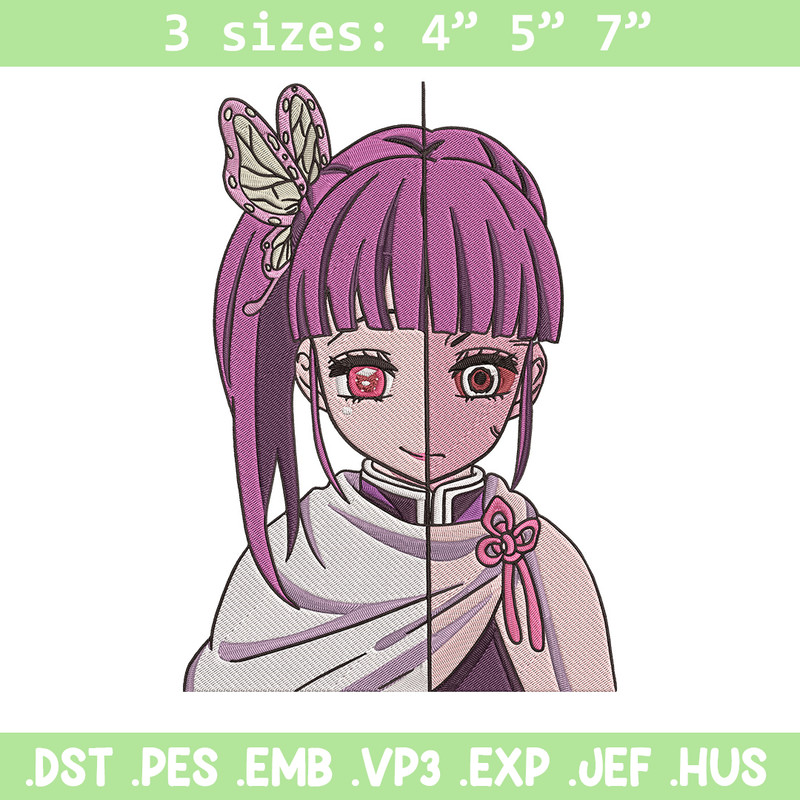 Kanao face Embroidery Design, Demon slayer Embroidery, Embroidery File, Anime Embroidery, Digital download..jpg