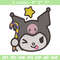Kuromi face Embroidery Design, Hello kitty Embroidery, Embroidery File,Anime Embroidery, Anime shirt, Digital download.jpg
