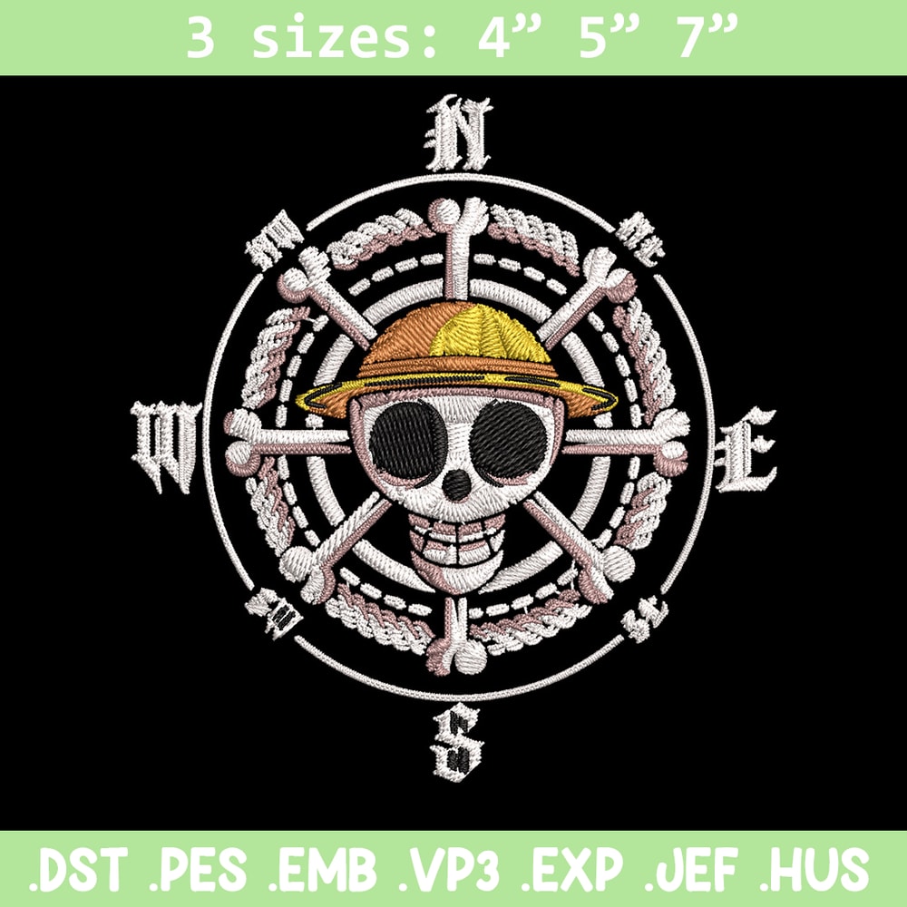 Logo One piece Embroidery Design, One piece Embroidery, Embroidery File, Anime Embroidery, Anime shirt, Digital download.jpg