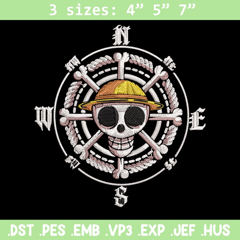 Logo One piece Embroidery Design, One piece Embroidery, Embroidery File, Anime Embroidery, Anime shirt, Digital download.jpg