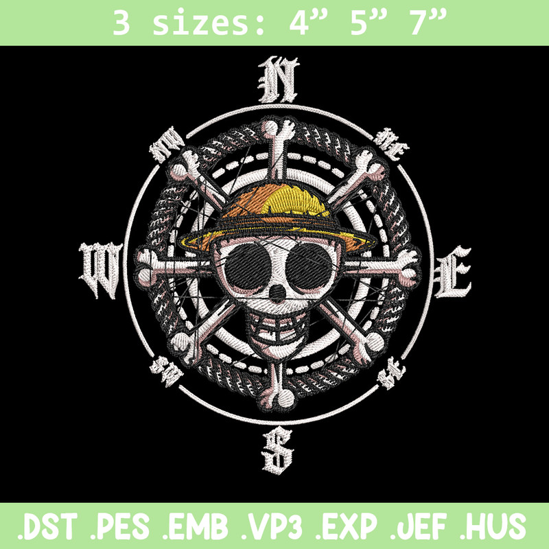 Logo One piece Embroidery Design, One piece Embroidery, Embroidery File, Anime Embroidery, Anime shirt,Digital download..jpg