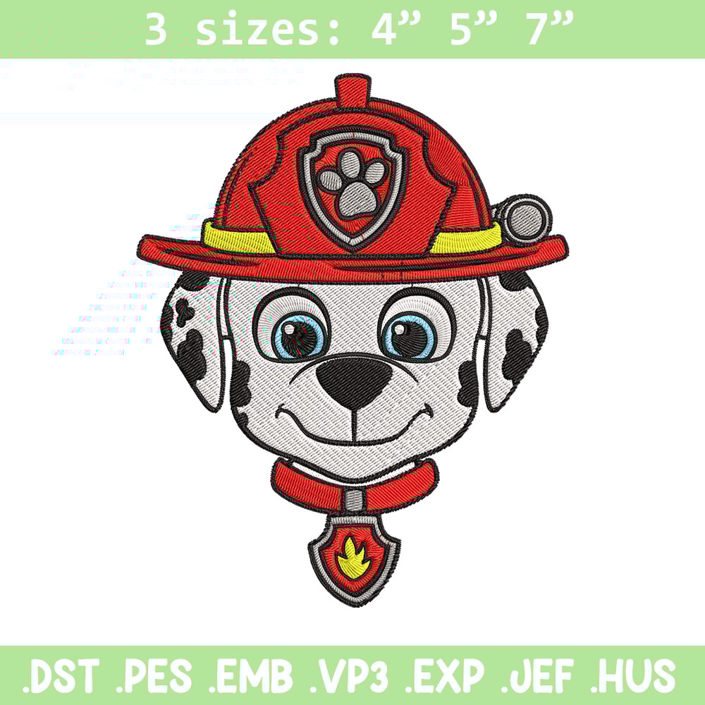 Marshall dog Embroidery Design, Paw patrol Embroidery, Embroidery File, Anime Embroidery, Anime shirt, Digital download.jpg